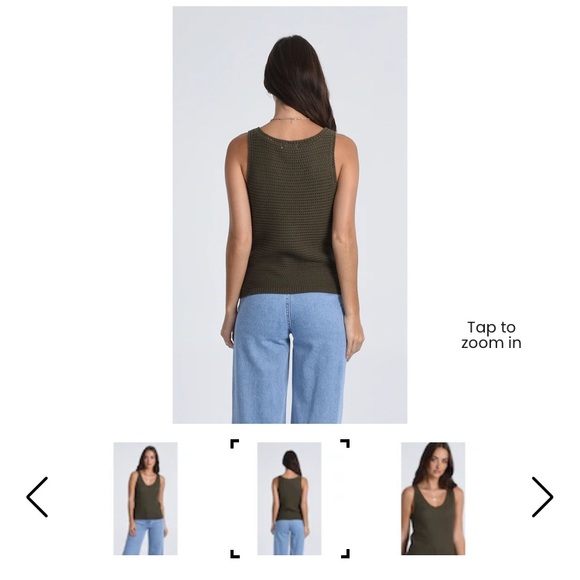 Soft Knitted Tank Top in Green - Picture 3 of 6